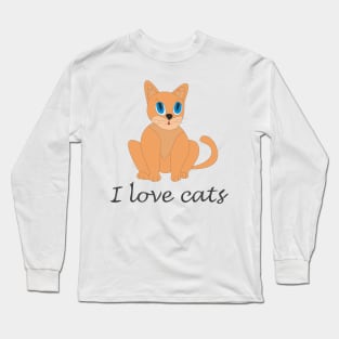 I love cats Long Sleeve T-Shirt